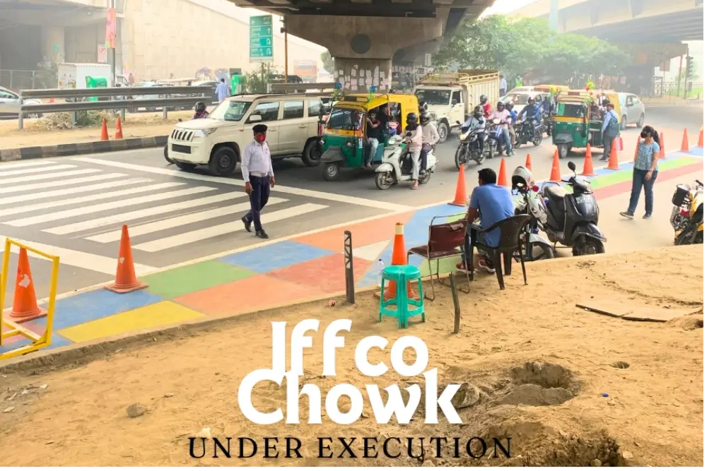 Iffco Chowk in Gurugram, under execution