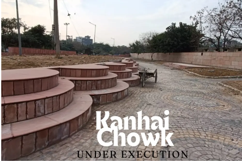 Kanhai Chowk in Gurugram, under execution